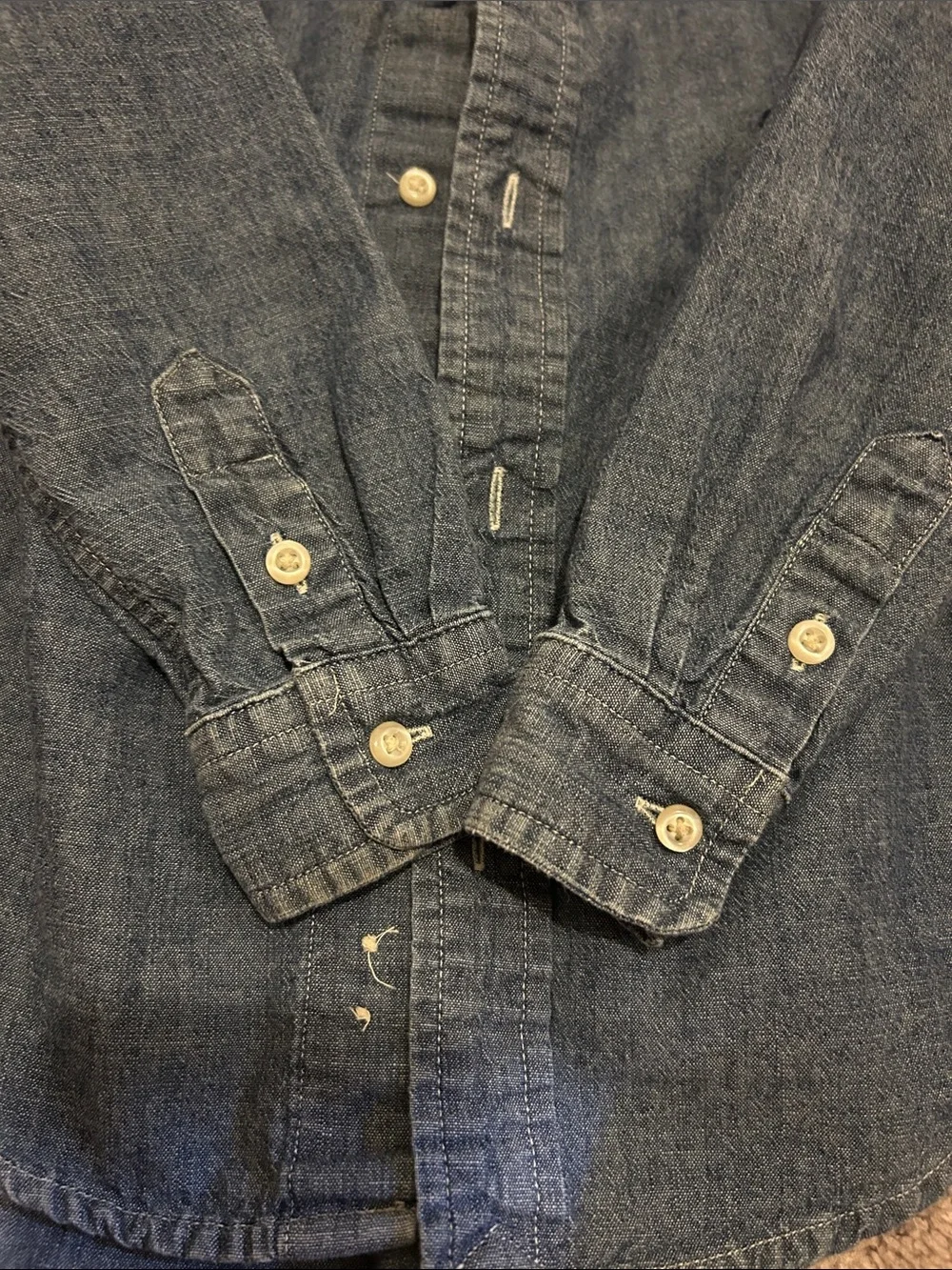 Ralph Lauren Dark Blue Denim Button-Down Shirt toddler boys size 3/3T
